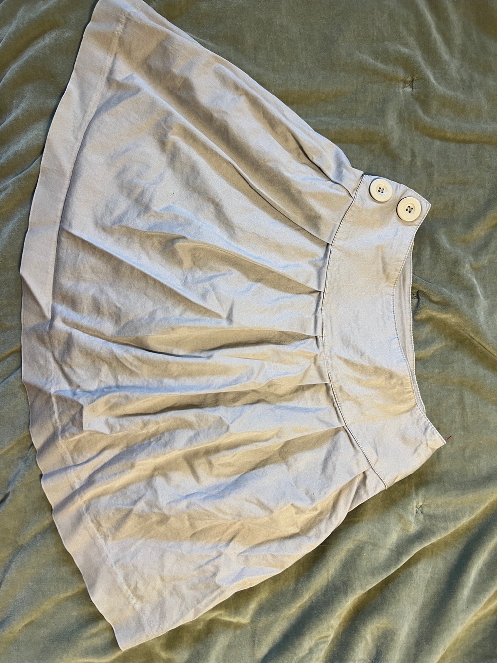 Vintage Michele Soft Taupe satin lined pleated mini skirt
